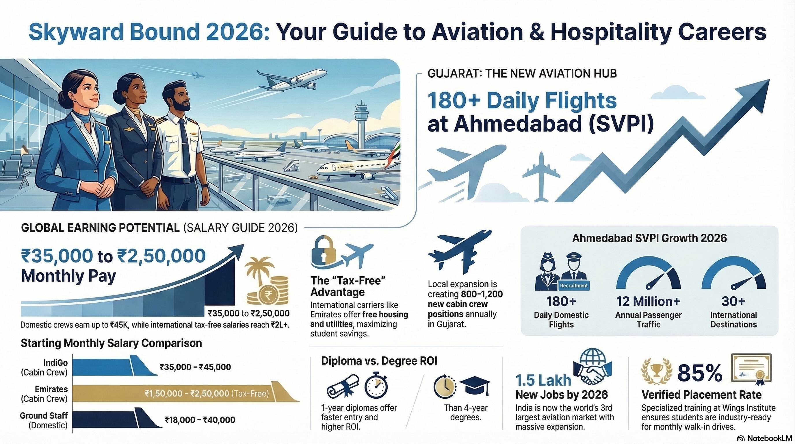 Air Hostess Job Vacancy in Ahmedabad Airport 2026: Latest Openings - Wings Institute Cabin Crew guide